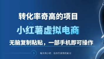一单49.9，转化率奇高的项目，冷门暴利的小红书虚拟电商-青简副业网
