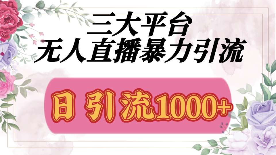 抖音，快手，视频号全平台通用，无人直播引流法，利用图片,模板,整套话术挂机全天支持矩阵操作，无限设备多开，超暴力引流，1000+高质量精准创业粉-青简副业网
