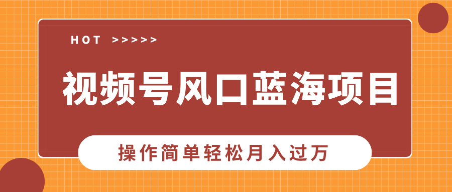 视频号风口蓝海项目，中老年人的流量密码，操作简单轻松月入过万-青简副业网