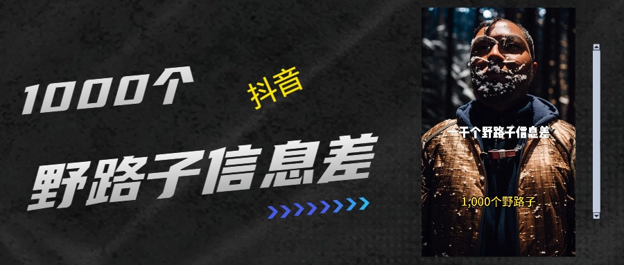 抖音一千个野路子信息差最新玩法教程引流＋变现的玩法具体拆解-青简副业网