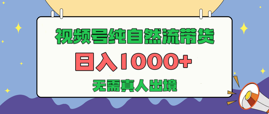 视频号纯自然流带货，日入1000+，无需真人出境，新手小白也可操作-青简副业网
