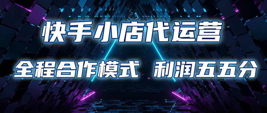 快手小店代运营 限时托管计划合作模式 利润五五分成-青简副业网