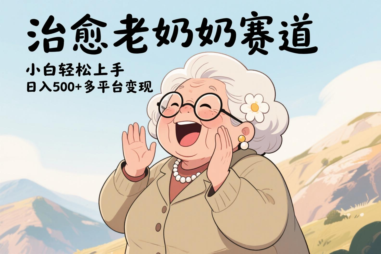 视频号治愈老奶奶赛道，小白轻松上手，日入500+多平台变现-青简副业网