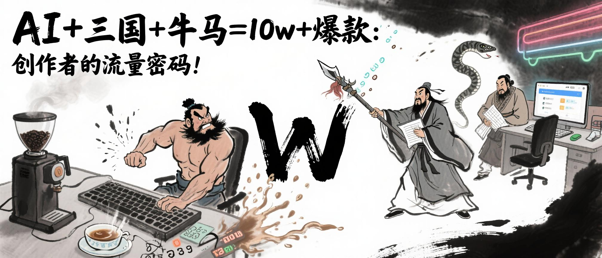AI+三国+牛马=10w+爆款：创作者的流量密码！-青简副业网