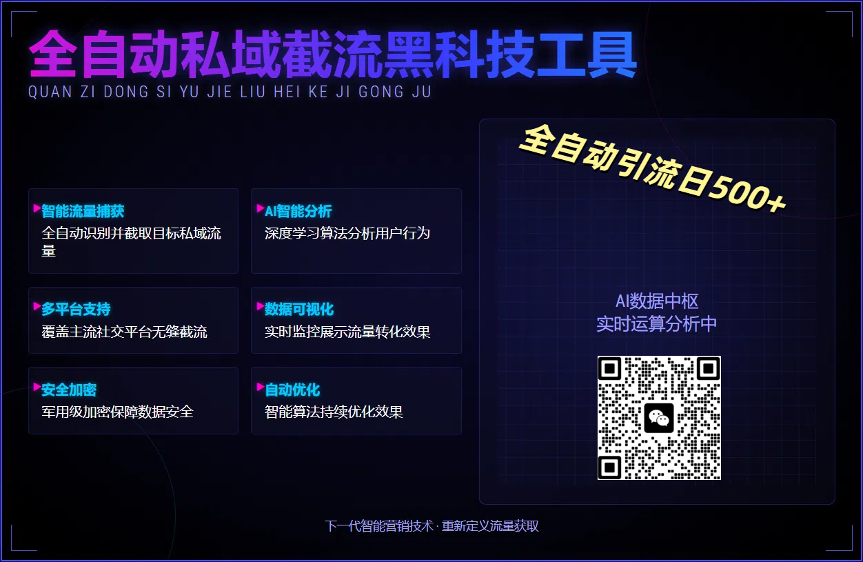 全自动私域截流黑科技工具——全自动引流日500+-青简副业网