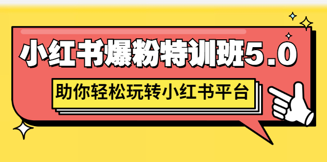 【副业项目3154期】小红书爆粉特训班5.0，助你轻松玩转小红书平台价值1380元-青简副业网