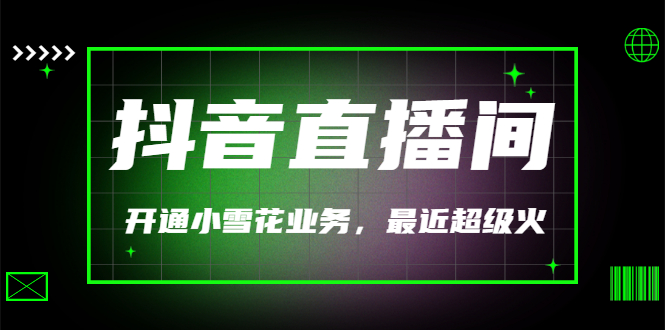 【副业项目3543期】抖音直播间怎么开通小雪花（帮人开通抖音直播间小雪花业务）-青简副业网