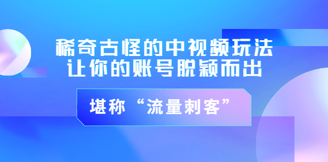 【副业项目3652期】稀奇古怪的中视频玩法，让你的账号脱颖而出，堪称“流量刺客”（图文+视频)-青简副业网
