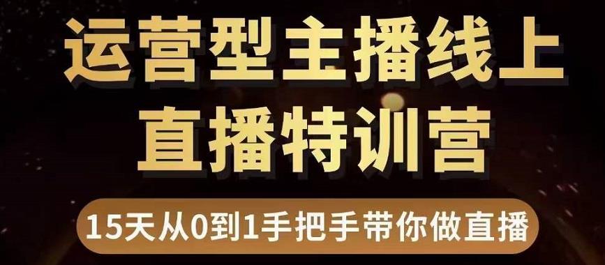 【副业项目3745期】慧哥直播电商运营型主播特训营，0基础15天手把手带你怎么做直播带货-青简副业网