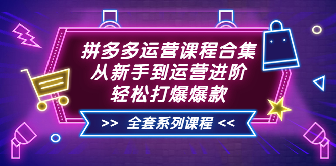 【副业项目3861期】拼多多运营课程合集：从新手到运营进阶，拼多多新手开店教程视频-青简副业网