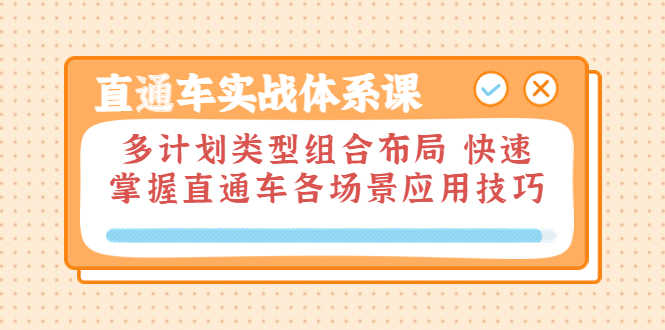 【副业项目3910期】直通车实战体系课：多计划类型组合布局，快速掌握直通车各场景应用技巧-青简副业网