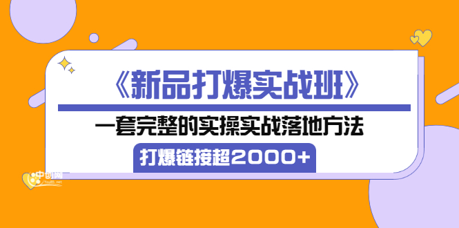 【副业项目4088期】《新品打爆实战班》一套完整的实操实战落地方法，打爆链接超2000+（38节课)-青简副业网