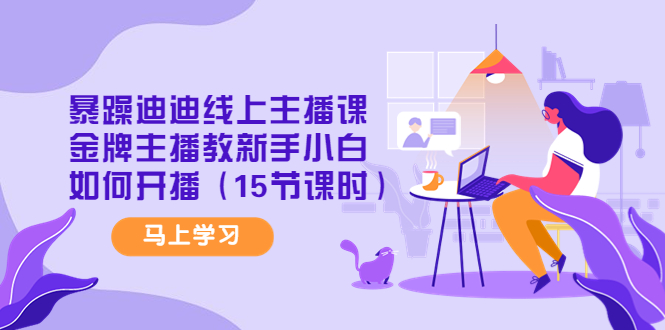 【副业项目4495期】暴躁迪迪线上主播课，金牌主播教新手小白如何开播（15节课时）-青简副业网