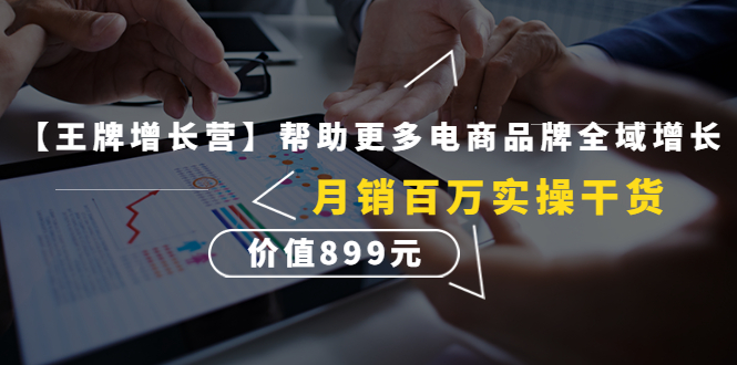 【副业项目4547期】【王牌增长营】帮助更多电商品牌全域增长，月销百万实操干货，价值899元-青简副业网