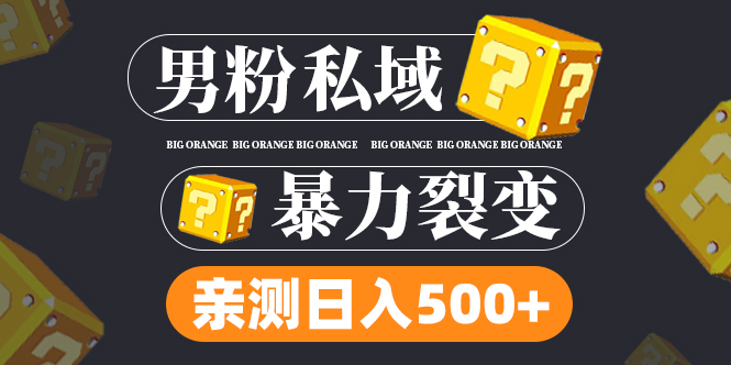 【副业项目5085期】男粉私域项目：亲测男粉裂变日入500+-青简副业网
