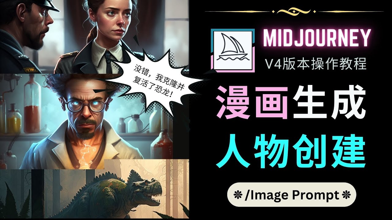 【副业项目5096期】Midjourney V4版本操作教程：2个简单参数，完成漫画生成，人物创建-青简副业网