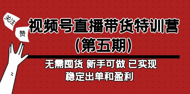 【副业项目5139期】视频号直播带货特训营（第五期）无需囤货 新手可做 已实现稳定出单和盈利-青简副业网