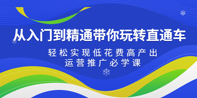 【副业项目5274期】从入门到精通带你玩转直通车：轻松实现低花费高产出，35节运营推广必学课-青简副业网