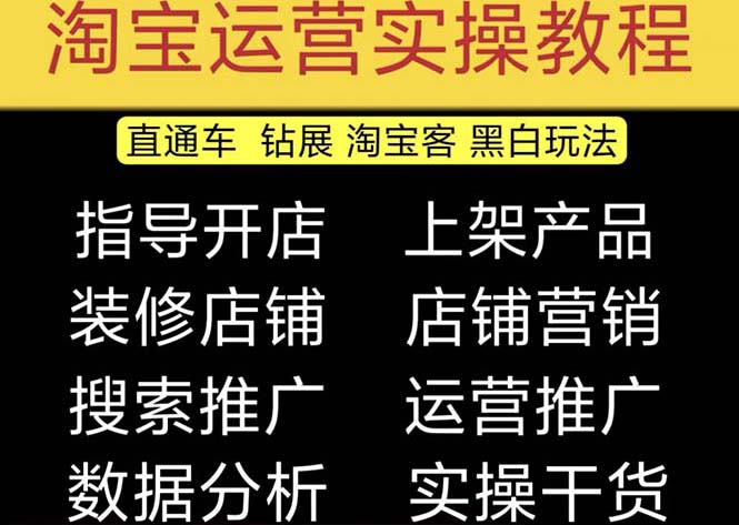 【副业项目5247期】2023淘宝开店教程0基础到高级全套视频网店电商运营培训教学课程（2月更新）-青简副业网