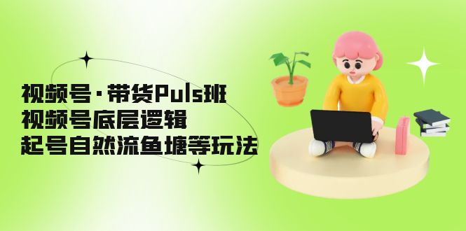 【副业项目5206期】视频号·带货Puls班，视频号底层逻辑，起号自然流鱼塘等玩法-青简副业网