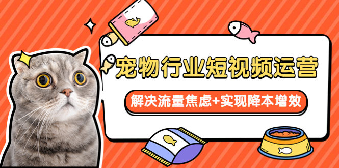 【副业项目5947期】宠物/行业短视频运营 流量增长的一层窗户纸 解决流量焦虑+实现降本增效-青简副业网