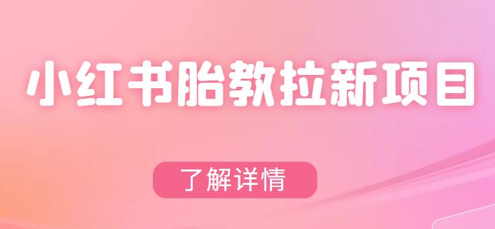 【副业项目6099期】小红书胎教网盘拉新项目，可在私域变现两次（作品制作教程+素材）-青简副业网
