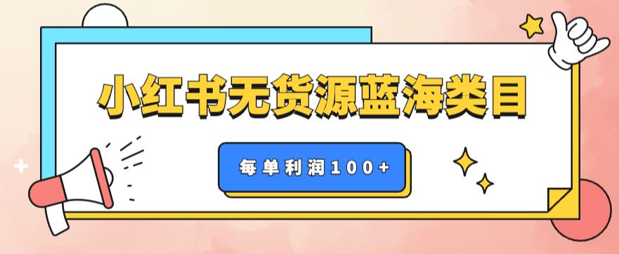 【副业项目6222期】小红书无货源做蓝海类目【每单利润50-200+】，单月轻松过万【揭秘】-青简副业网