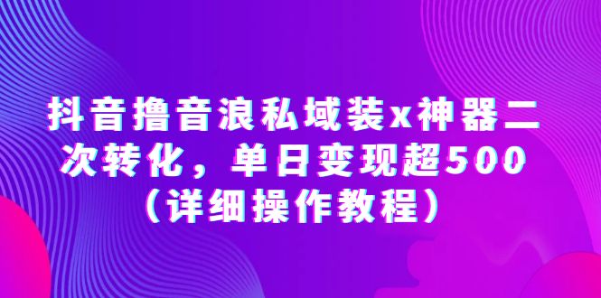 【副业项目6229期】抖音撸音浪私域装x神器二次转化，单日变现超500（详细操作教程）-青简副业网