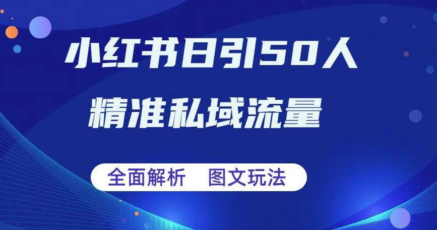【副业项目6772期】全面解析小红书图文引流日引50私域流量【揭秘】-青简副业网