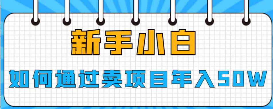 【副业项目6774期】新手小白如何通过卖项目年入50W【揭秘】-青简副业网