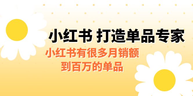 【副业项目6692期】某公众号付费文章《小红书 打造单品专家》小红书有很多月销额到百万的单品-青简副业网
