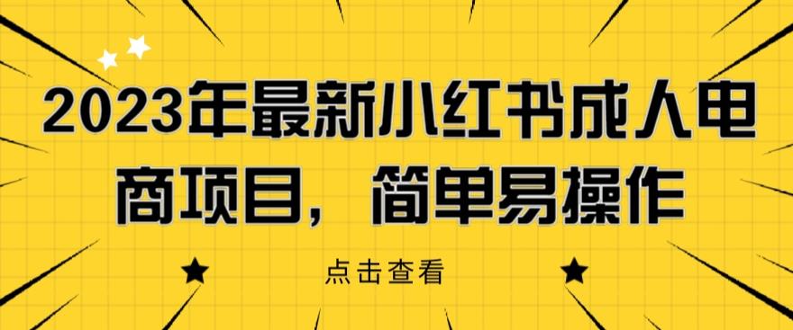 【副业项目6532期】2023年最新小红书成人电商项目，简单易操作【详细教程】-青简副业网