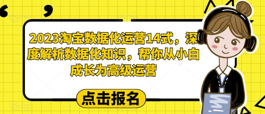 【副业项目6599期】2023淘宝数据化-运营 14式，深度解析数据化知识，帮你从小白成长为高级运营-青简副业网