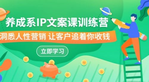 【副业项目7107期】IP文案课训练营，文案心法的天花板 洞悉人性营销-青简副业网