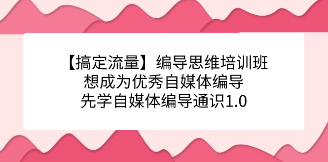 【副业项目7456期】编导思维培训班，想成为优秀自媒体编导先学自媒体编导通识1.0-青简副业网