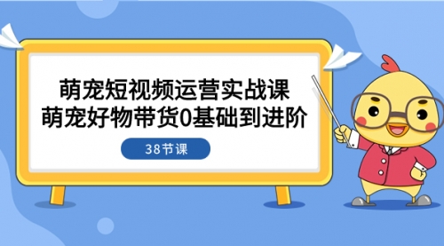 【副业项目8175期】萌宠·短视频运营实战课：萌宠好物带货0基础到进阶（38节课）-青简副业网