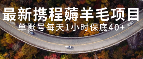 【副业项目8232期】最新携程薅羊毛项目，单账号每天1小时保底收益40+，可矩阵操作-青简副业网