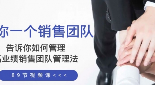 【副业项目8368期】告诉你如何管理一个销售团队，高业绩销售团队管理法（89节课）-青简副业网