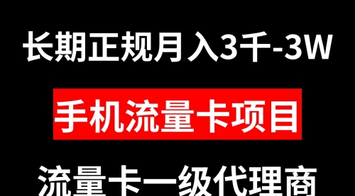 【副业项目8477期】手机流量卡代理月入3000-3W长期正规项目-青简副业网
