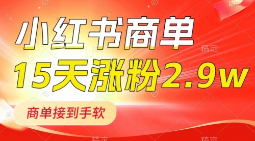 【副业项目8480期】小红书商单最新玩法，新号15天2.9w粉，接单到手软-青简副业网