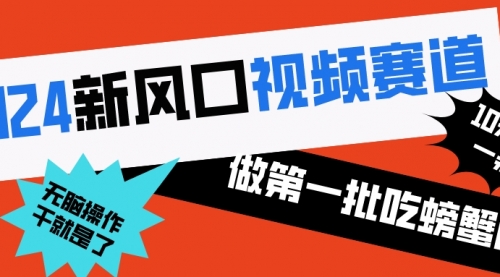 【副业8652期】2024新风口视频赛道 做第一批吃螃蟹的人 10分钟一条原创视频-青简副业网