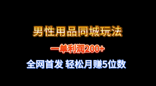 【副业8722期】一单利润200+ 男性用品同城玩法 轻松月赚5位数-青简副业网
