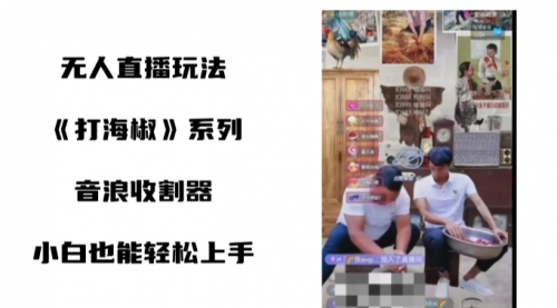 【副业8766期】打海椒无人直播整蛊项目，小白轻松上手撸音浪收割器（教程+工具+素材）-青简副业网