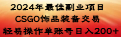 【副业8982期】2024年最佳副业项目 CSGO饰品装备交易 轻易操作单账号日入200+-青简副业网