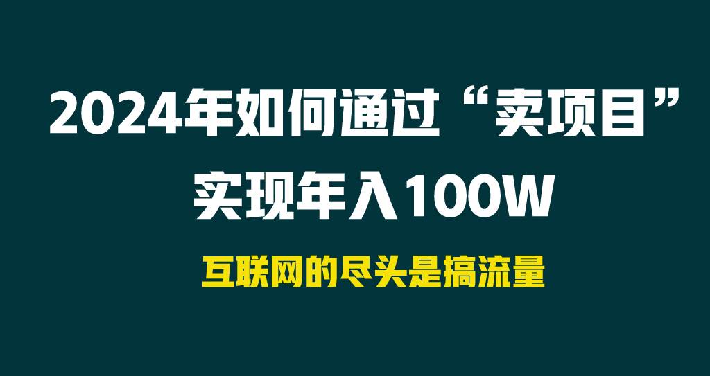 2024年如何通过“卖项目”实现年入100W-青简副业网