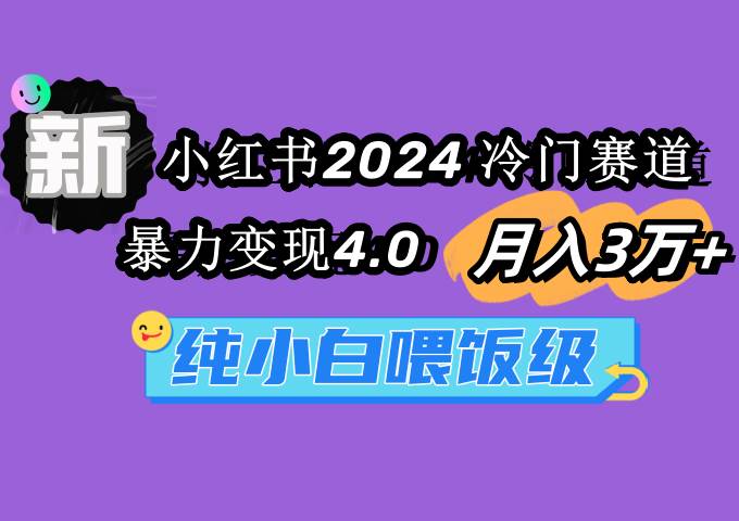 小红书2024冷门赛道 月入3万+ 暴力变现4.0 纯小白喂饭级-青简副业网