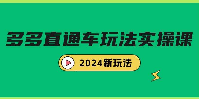多多直通车玩法实战课，2024新玩法（7节课）-青简副业网
