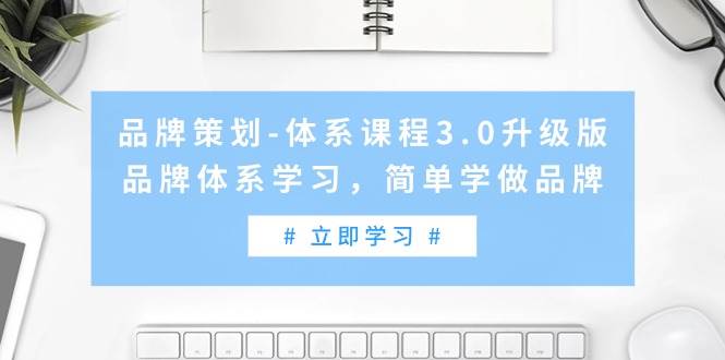 品牌策划-体系课程3.0升级版，品牌体系学习，简单学做品牌（高清无水印）-青简副业网