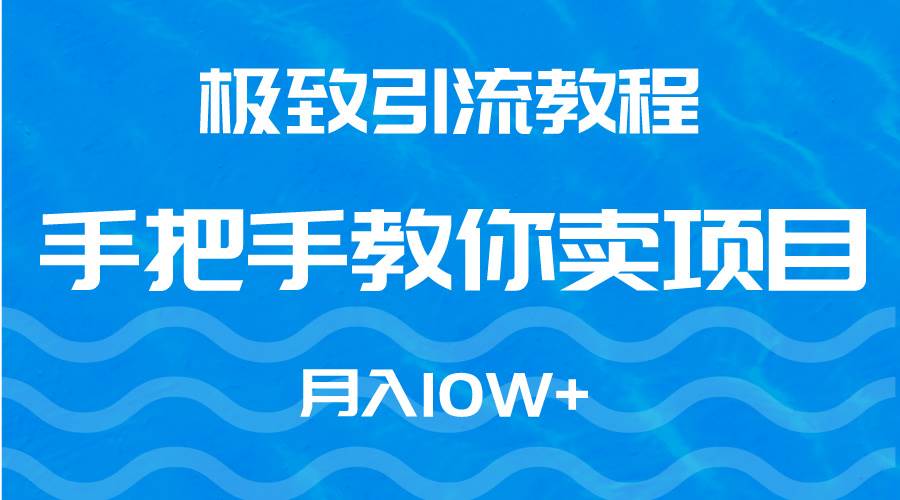 极致引流教程，手把手教你卖项目，月入10W+-青简副业网