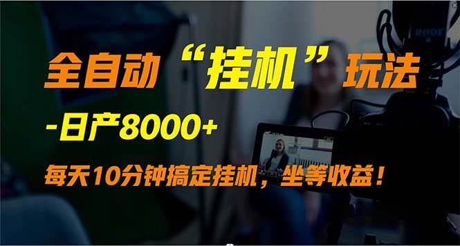 全自动“挂机”玩法，实现睡后收入，日产8000+-青简副业网